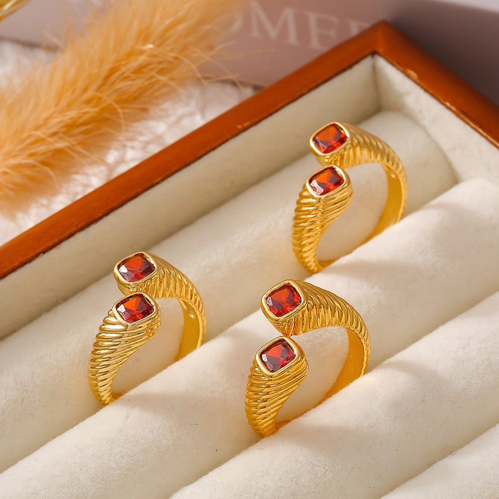Cresia Cross stone rings