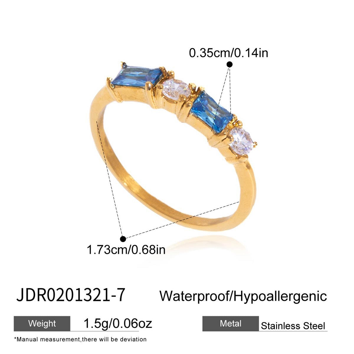 Blue band ring
