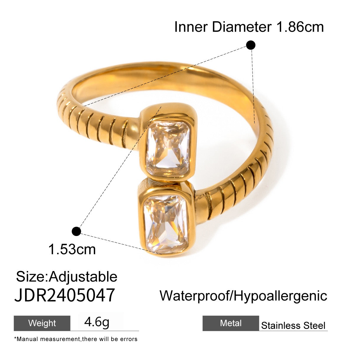 Dorren Double star rings