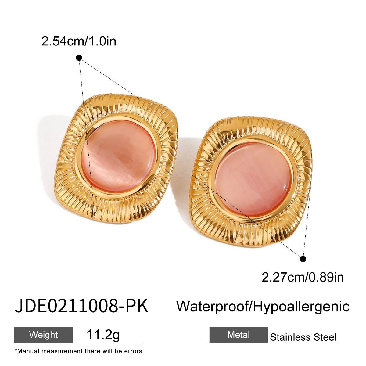 Cat eye stone earrings