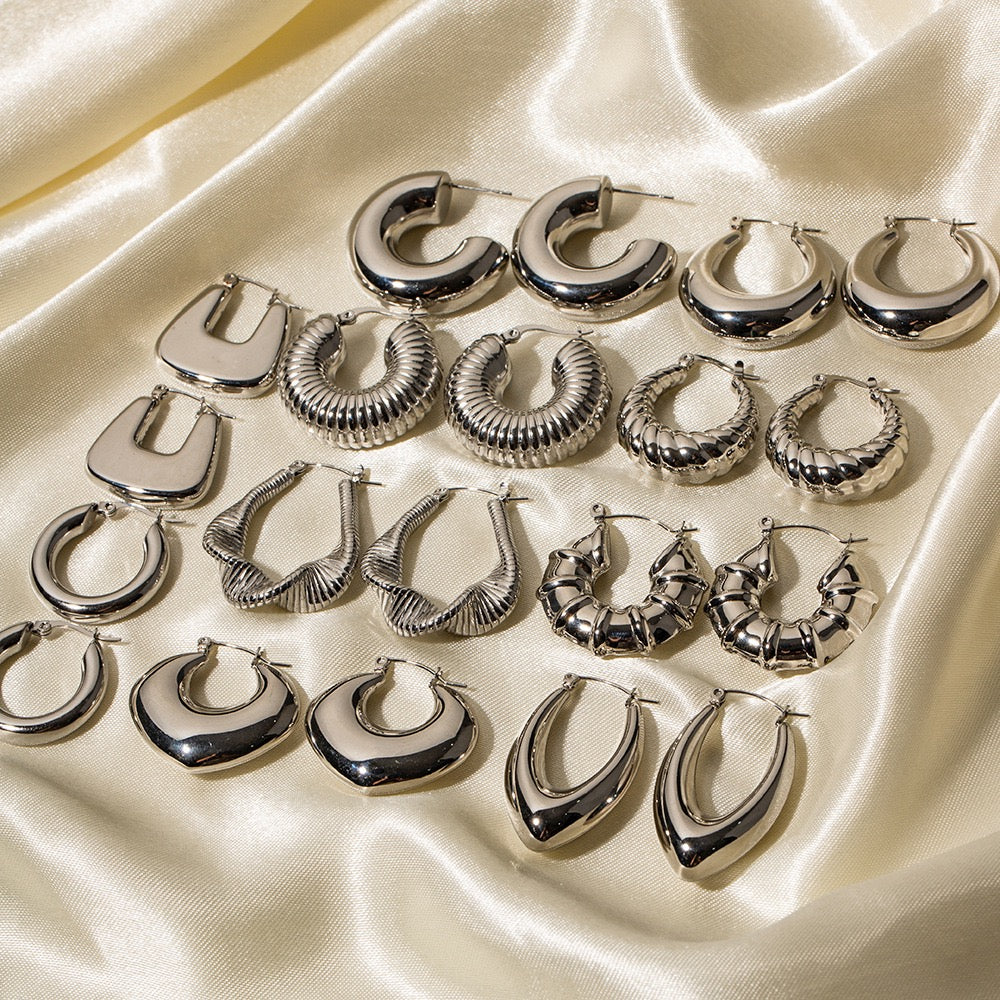Katrina Stainless steel hoops collection