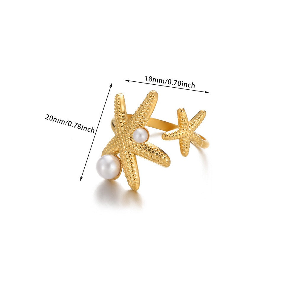 Pearly ocean starfish rings