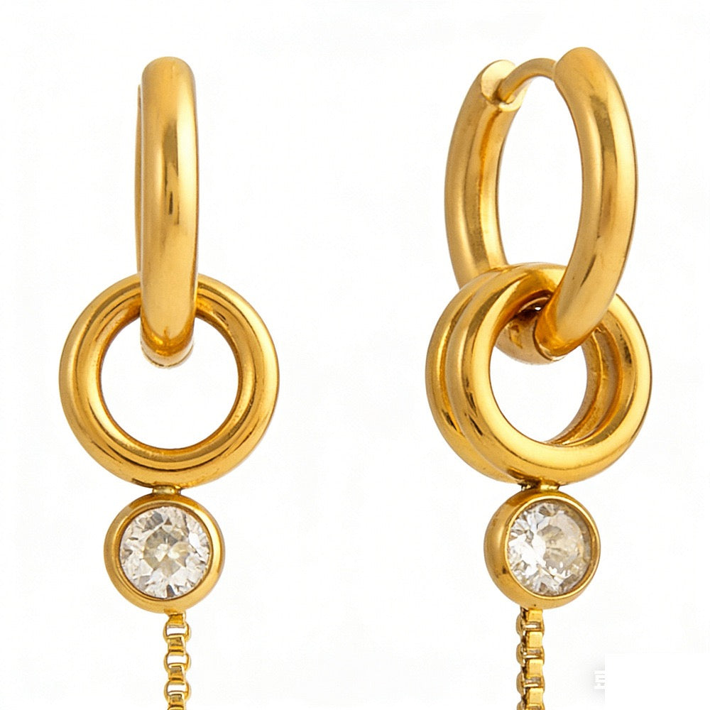 Long hoops earrings