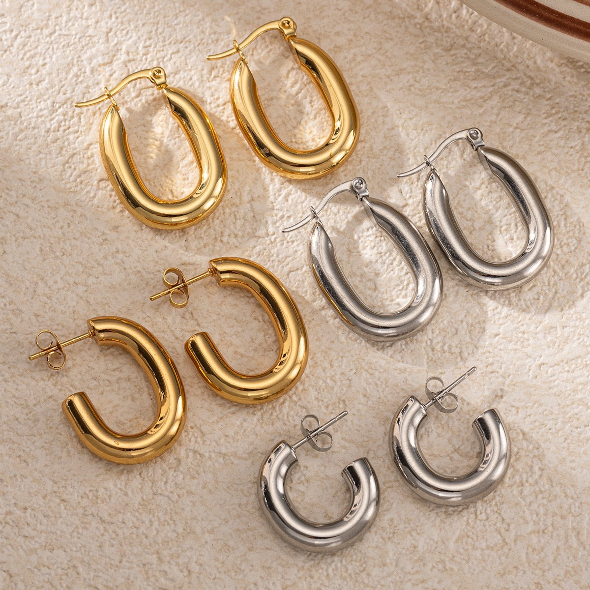 U hoop earrings