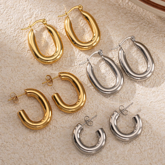 U hoop earrings