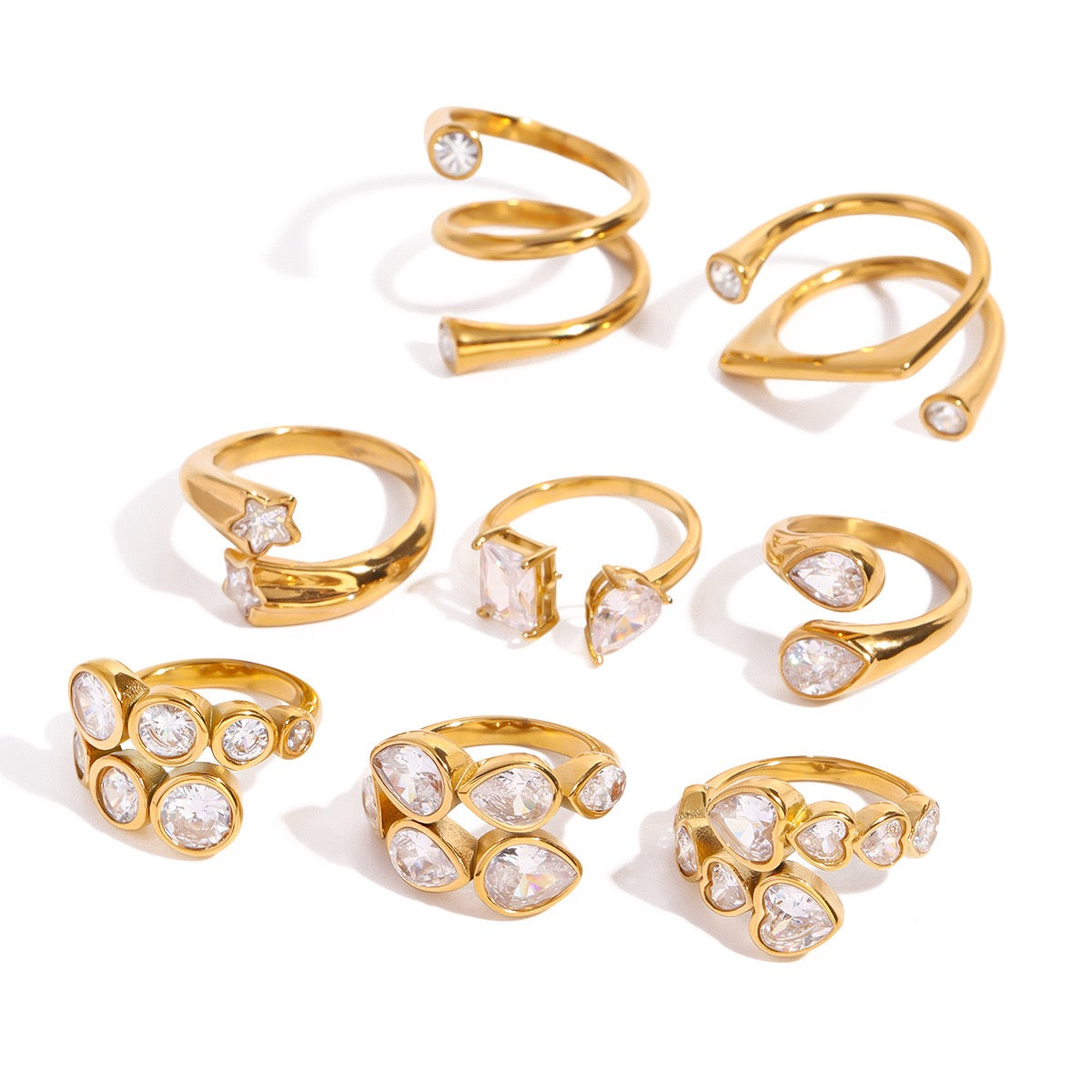 Dorren Double star rings