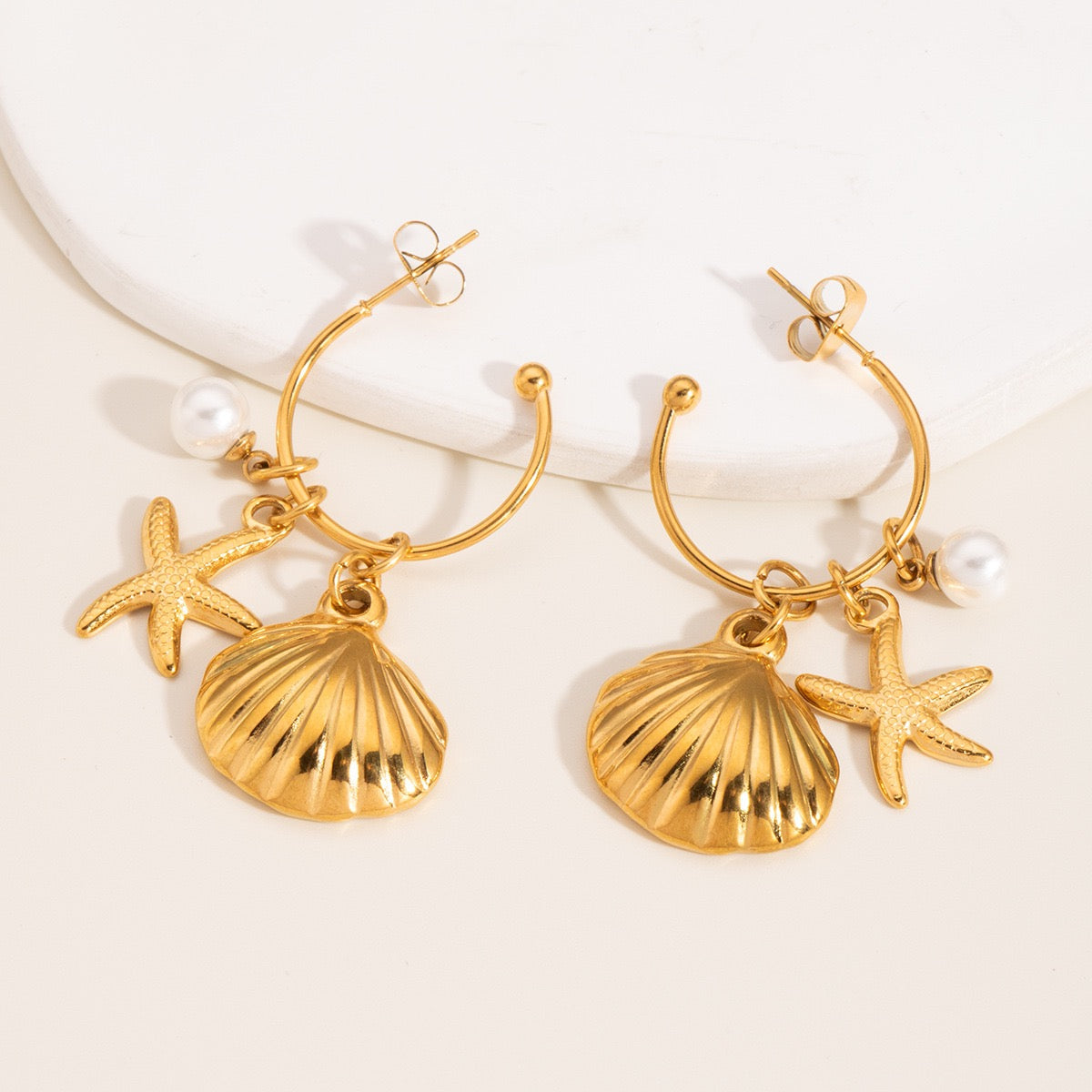 Starfish shell hoops