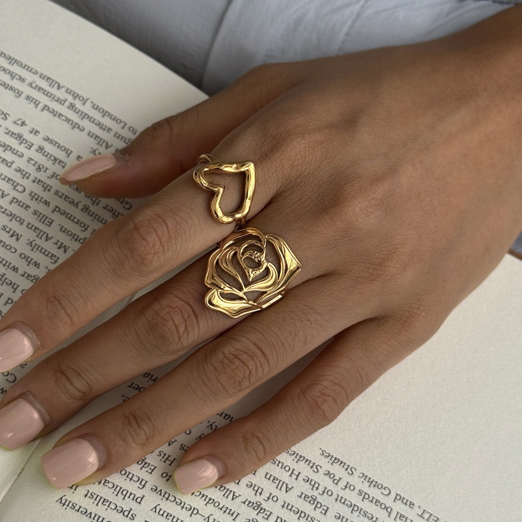 Celeste Heart Rings