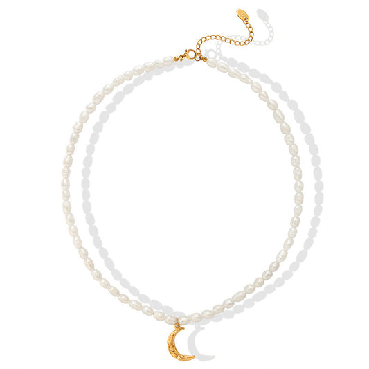 Losia New moon freshwater pearls necklace