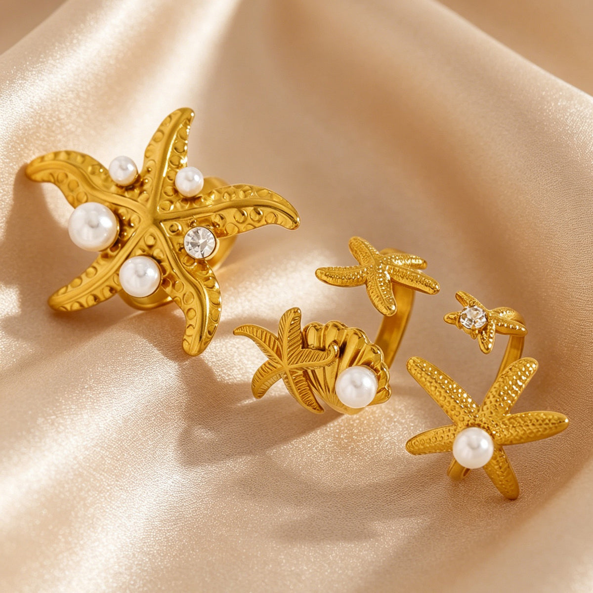Pearly ocean starfish rings