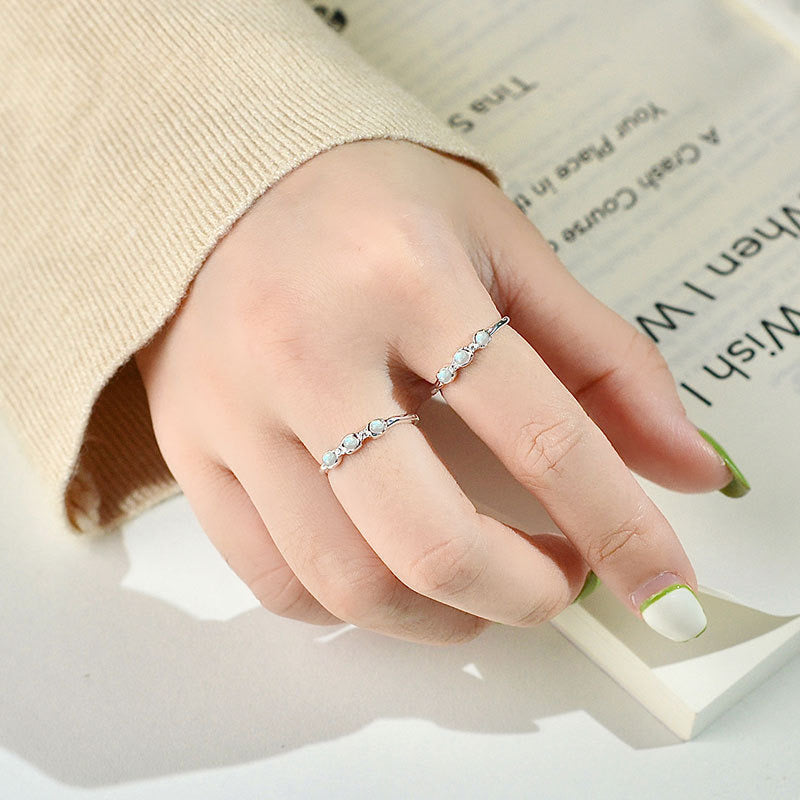 Celestia Opal Sterling Silver Ring