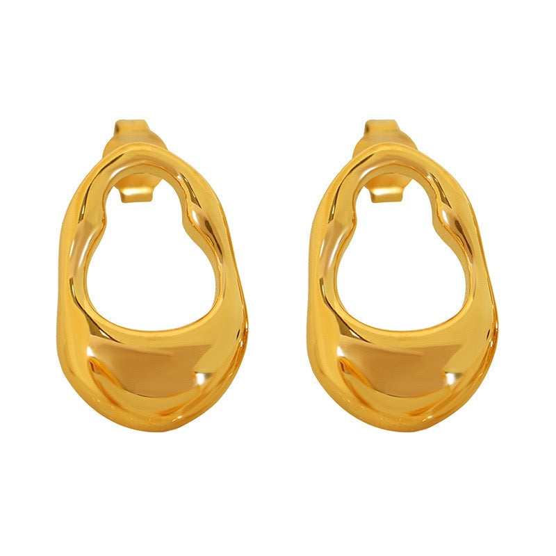 Oval hoops earrings