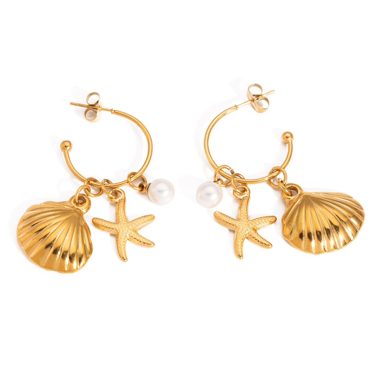 Starfish shell hoops