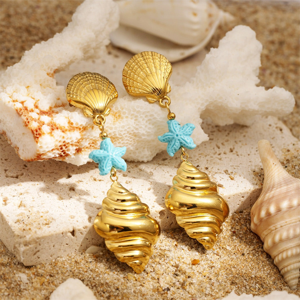 Starfish shell hoops