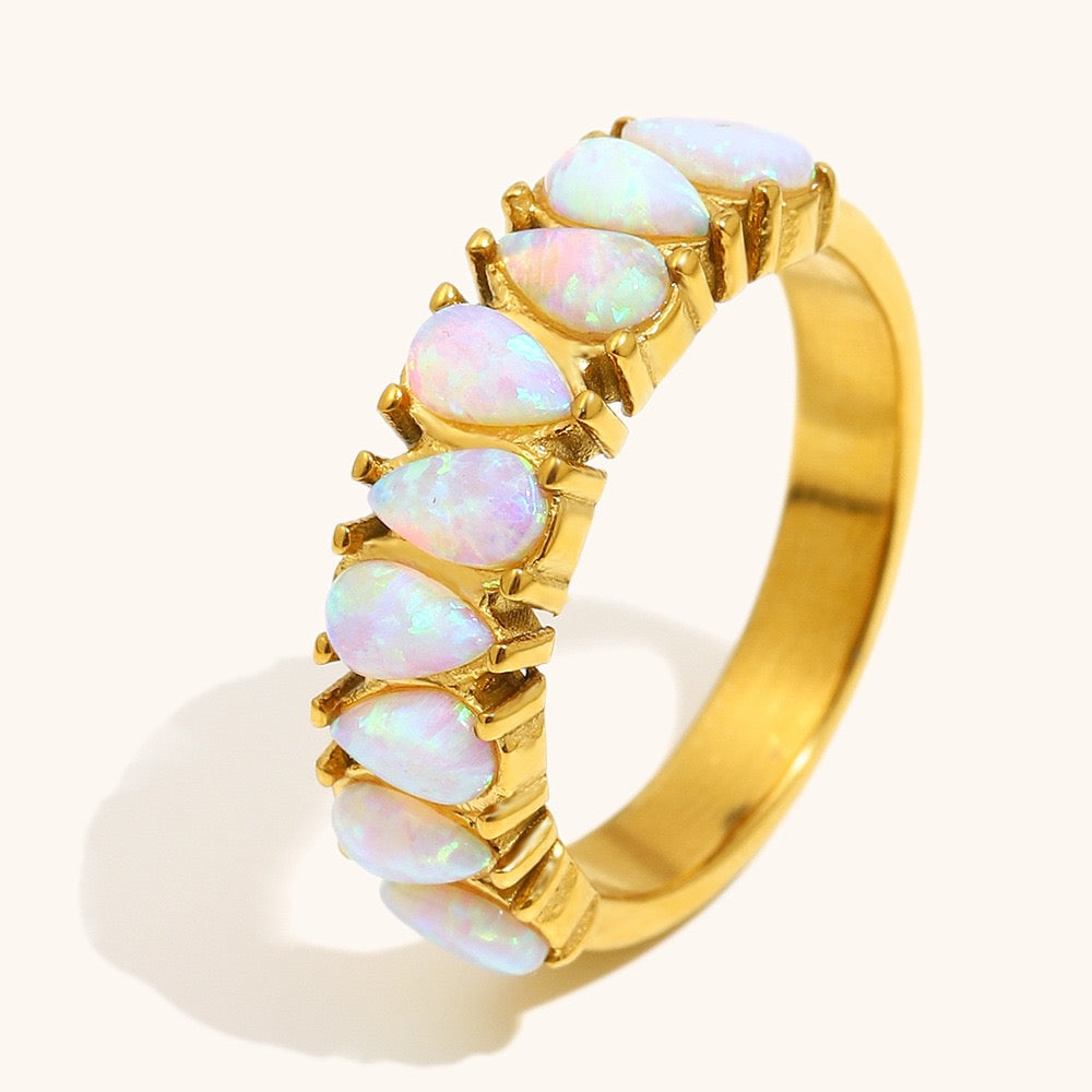 Opal band ring