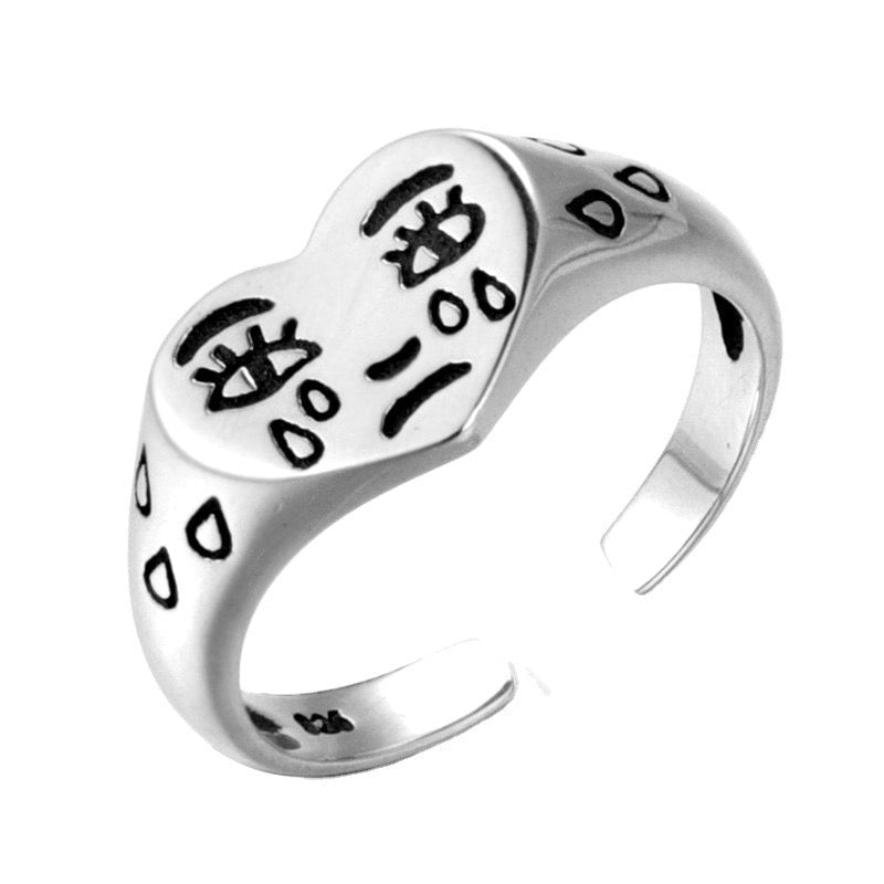 Ink Sterling Silver Ring