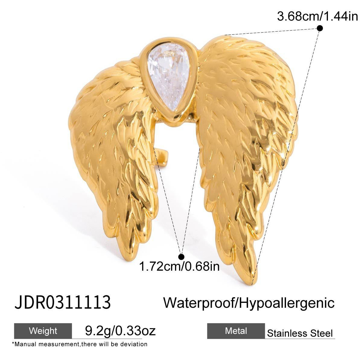 Angel wings rings