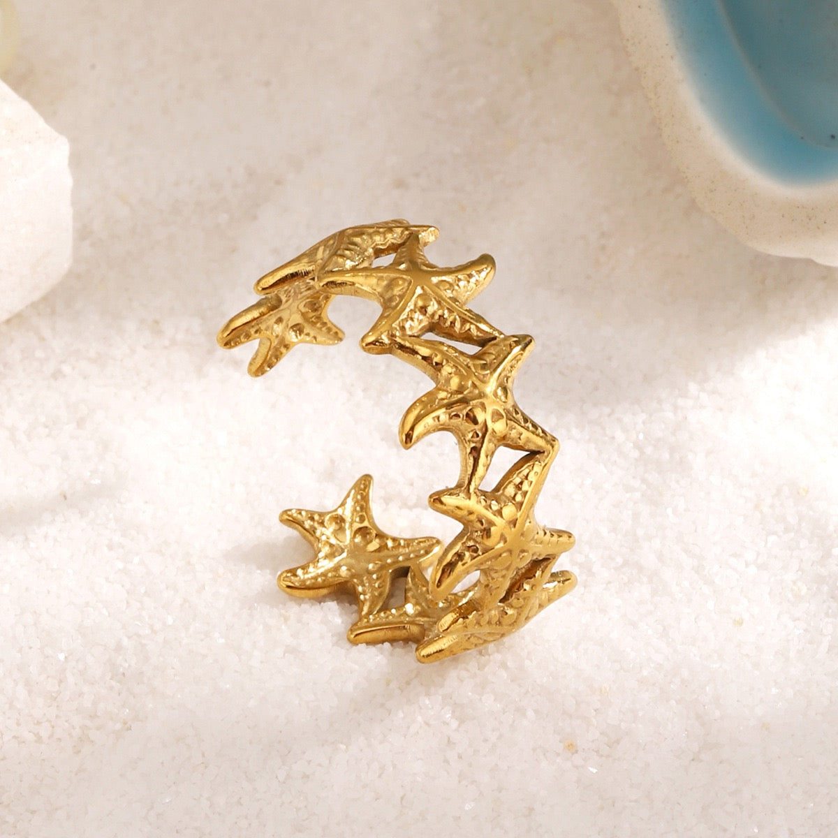 Starfish band rings