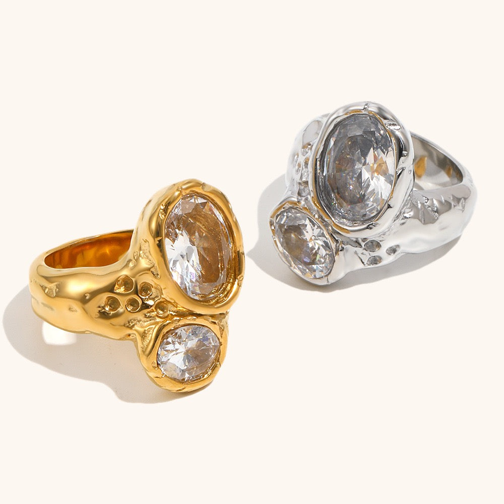 Starry night rock rings