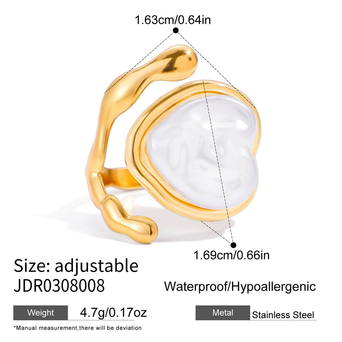 White pearly rings collection