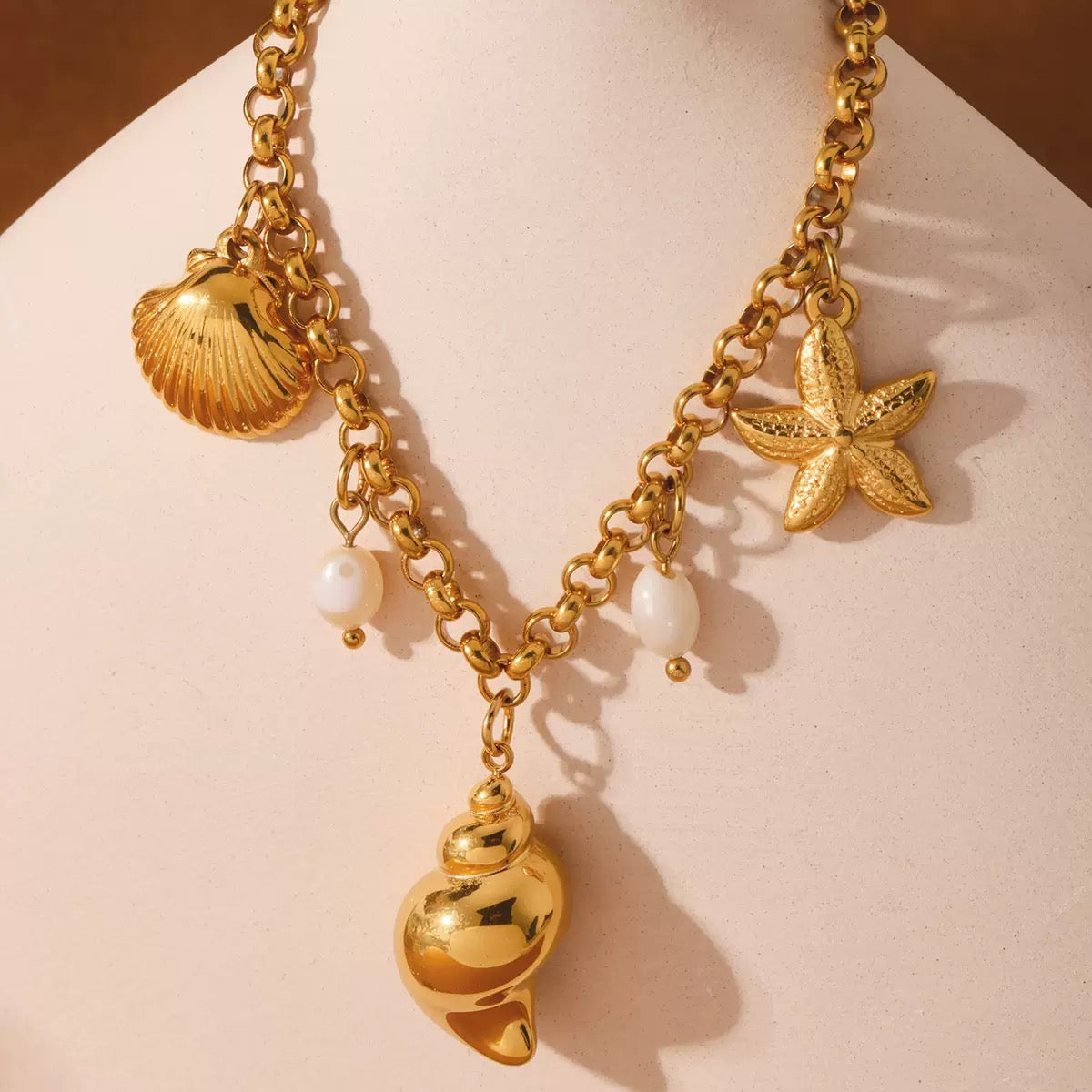 Starfish shell charm bracelet/anklet
