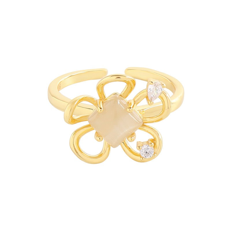 Blossom sterling silver flower ring