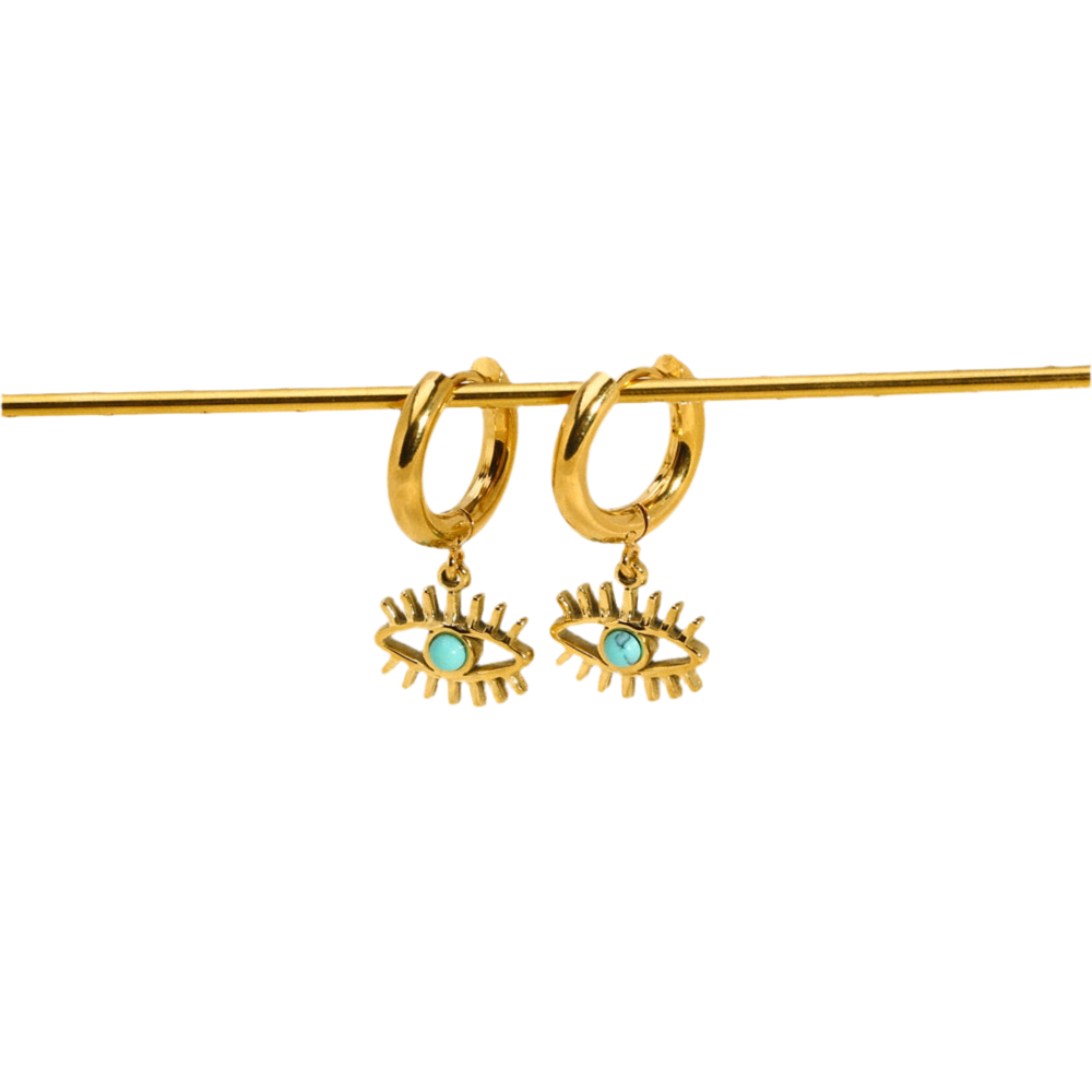 Leila Evil eye earrings