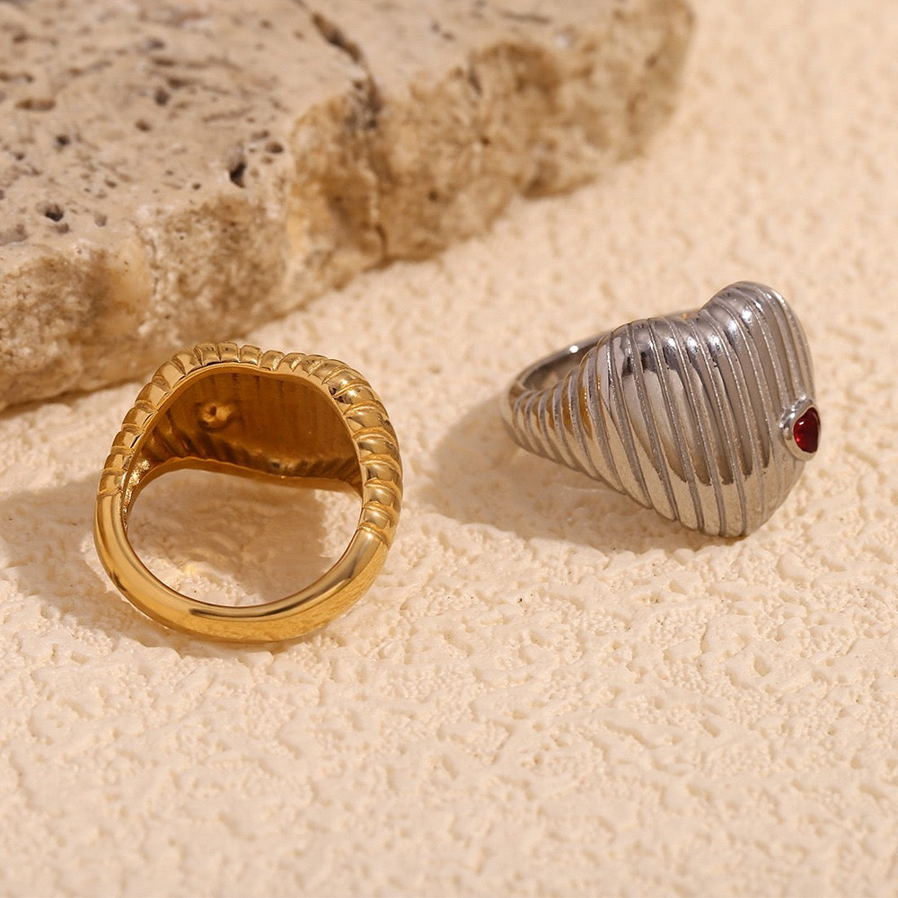 Ottawa Red heart rings