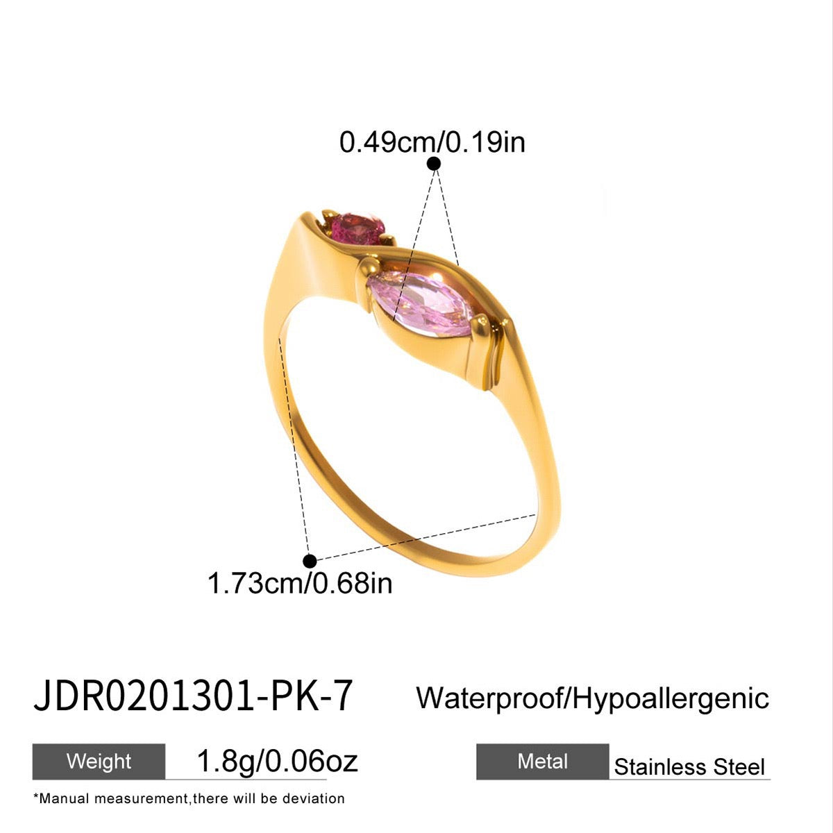 Dainty two stars rings