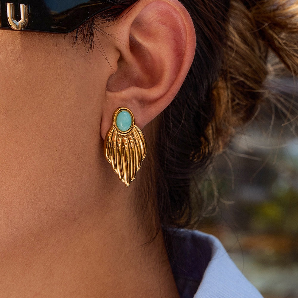 Blue ocean earrings