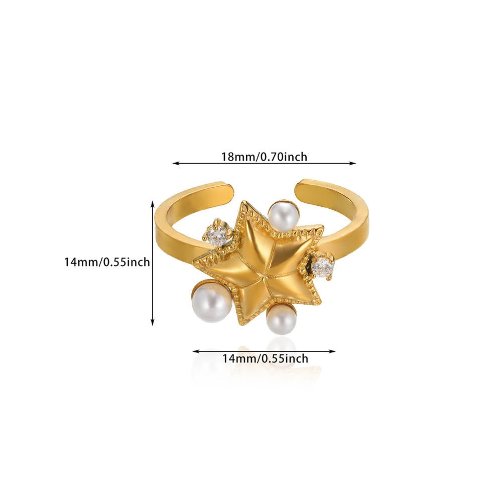 Pearly ocean starfish rings