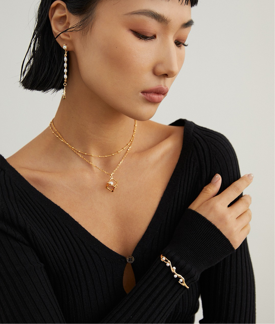 Brandy Branch pearl bangles