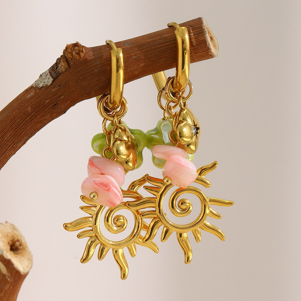 Spring sun earrings