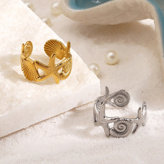 Starfish Shell band rings