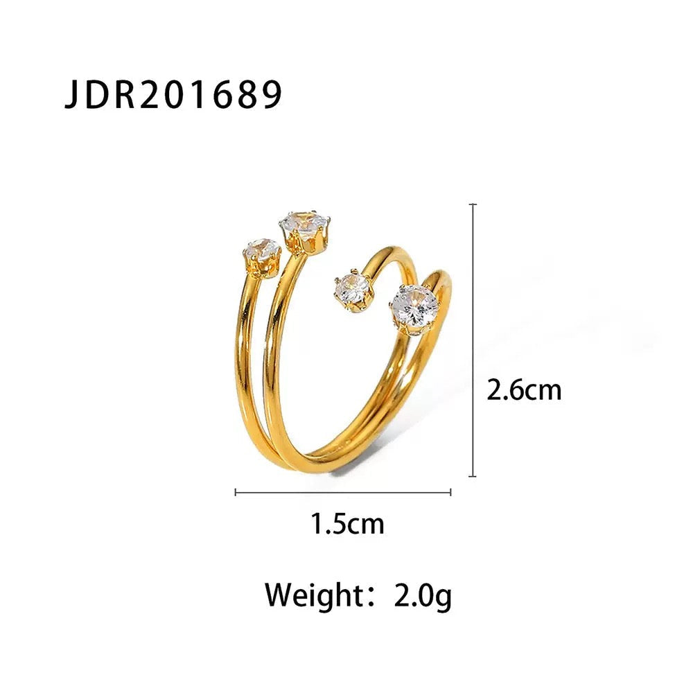 Dorren Double star rings