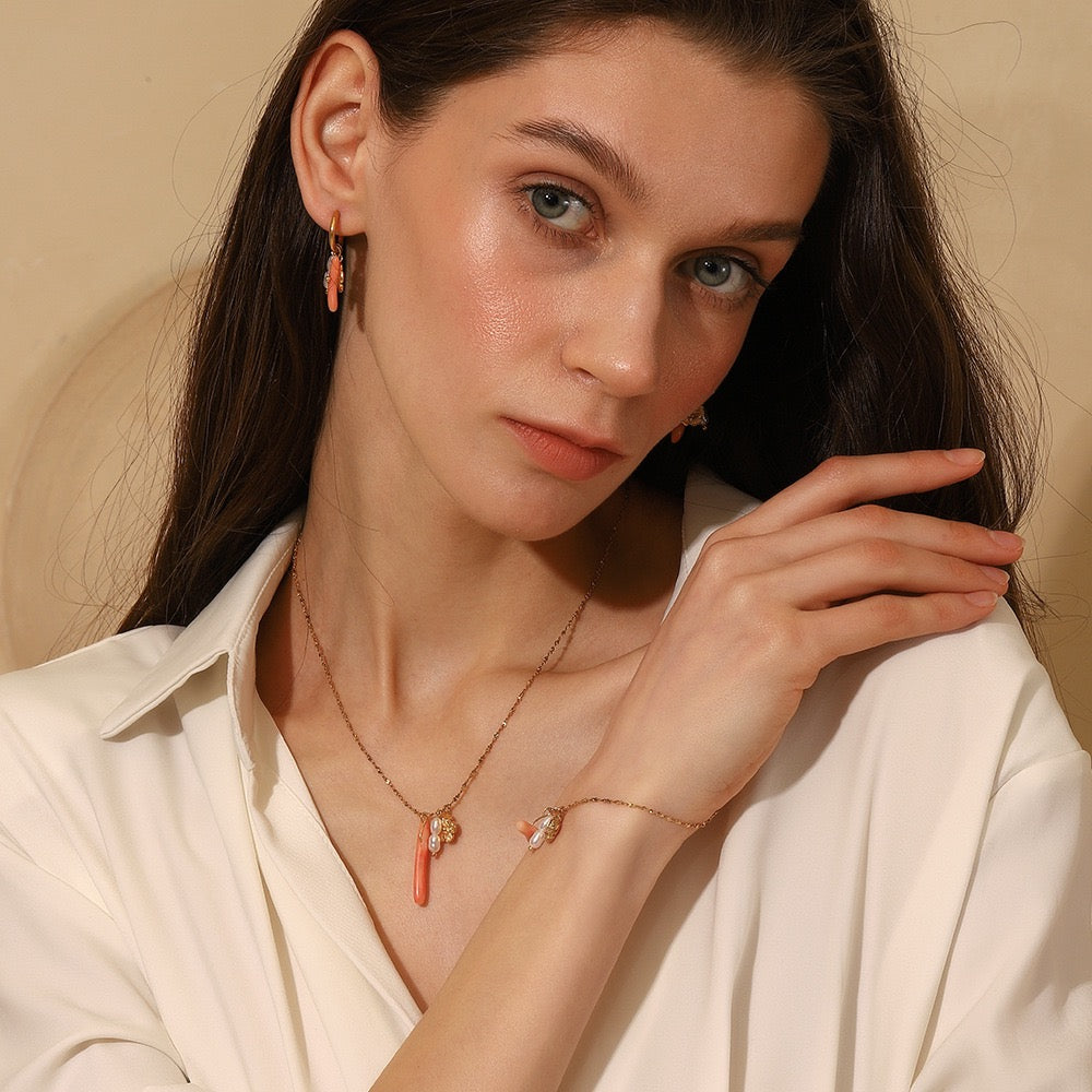 Champagne flower hoops