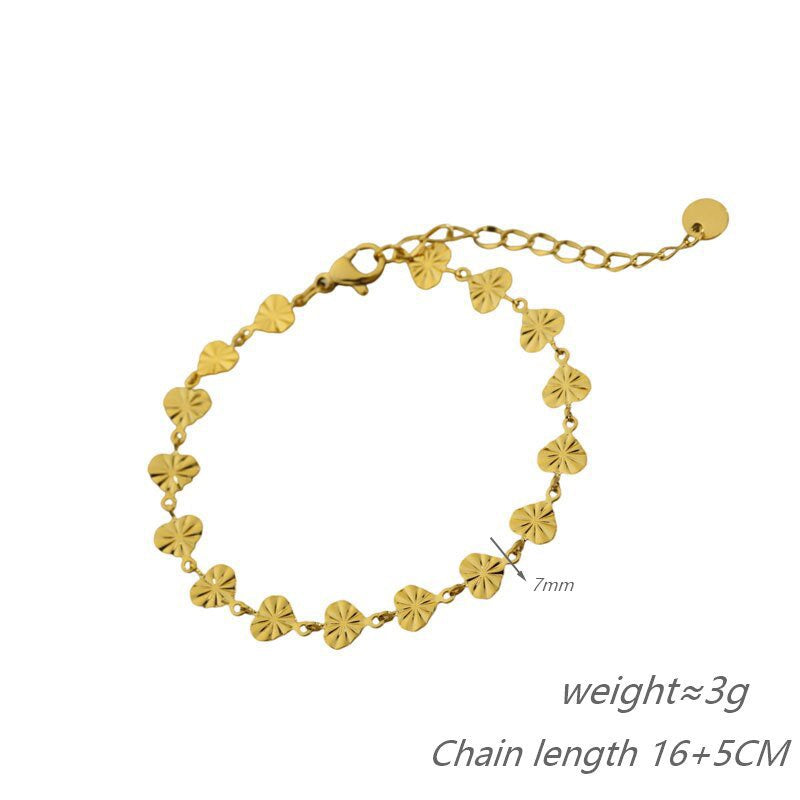 Silver round chains bracelet