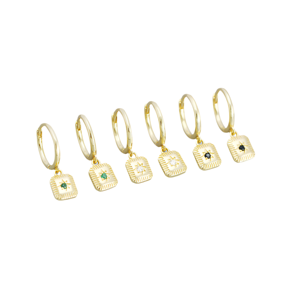 Yula Rock sterling silver earrings