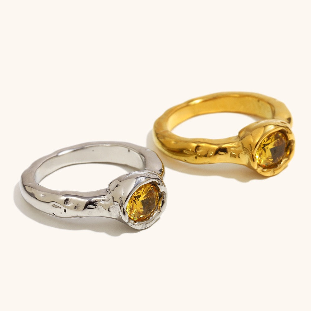 Starry night rock rings