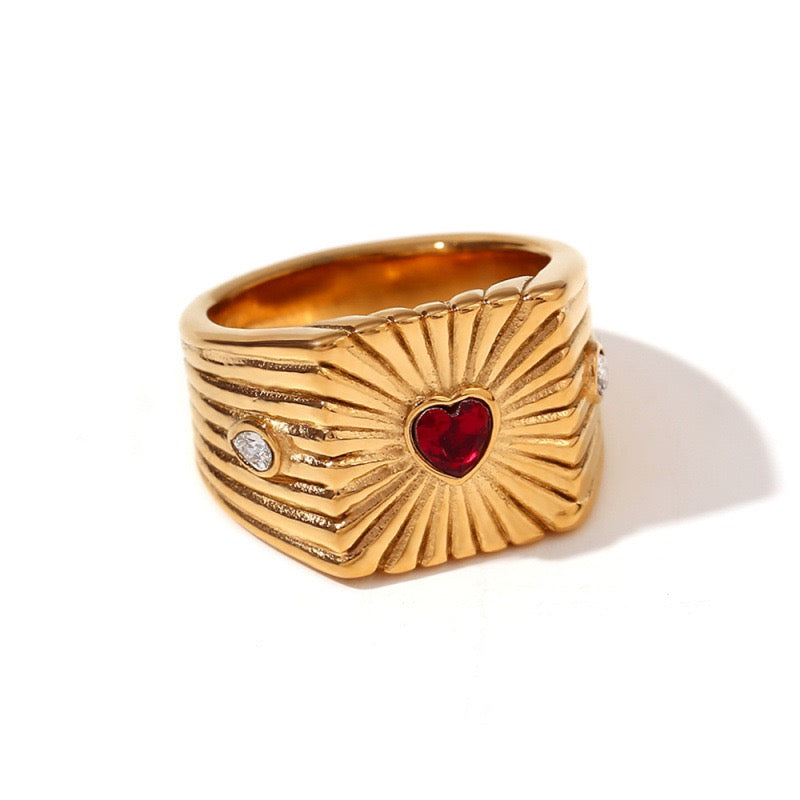 Celeste Heart Rings