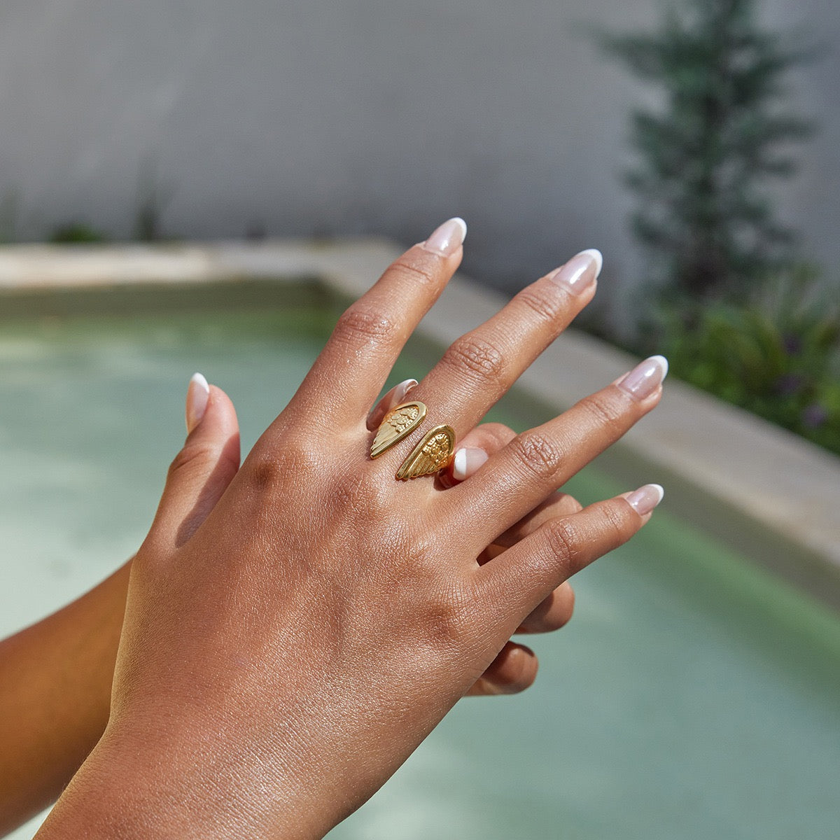 Angel wings rings