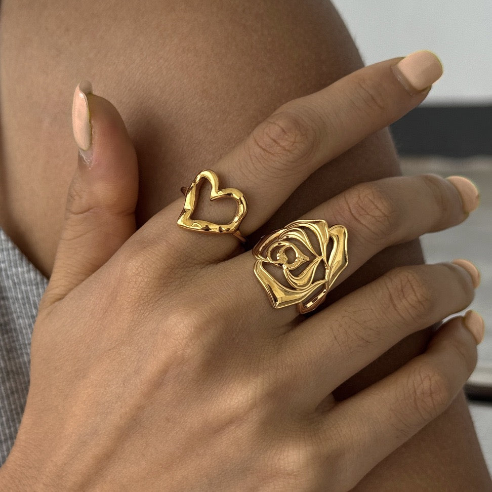 Celeste Heart Rings