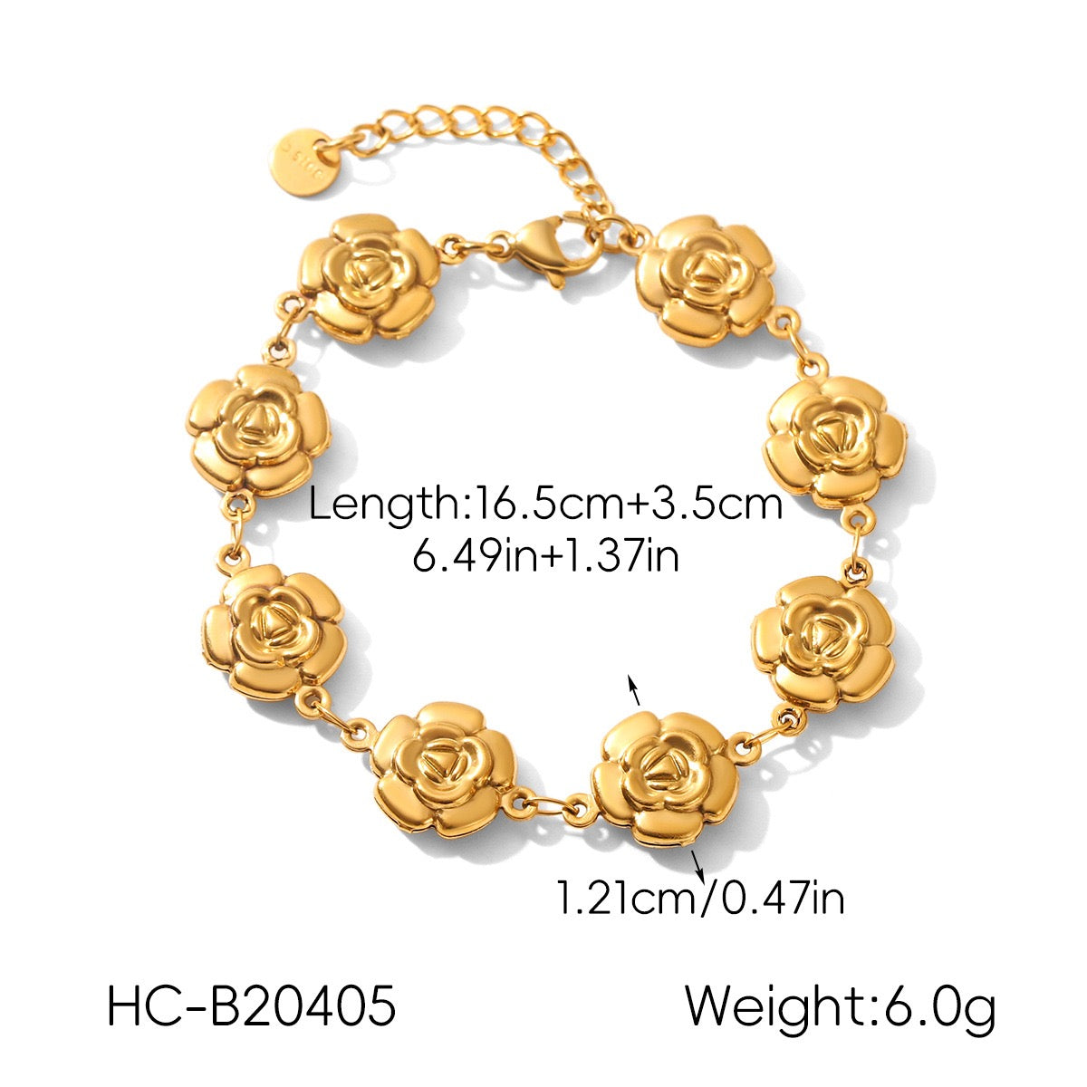 Golden flower bracelet