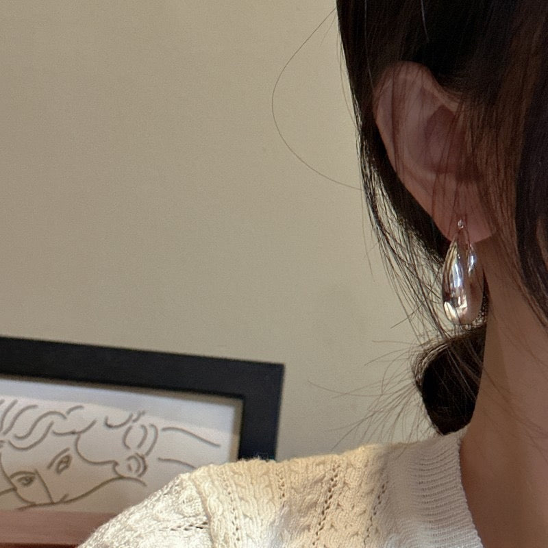 Sterling silver chubby hoops