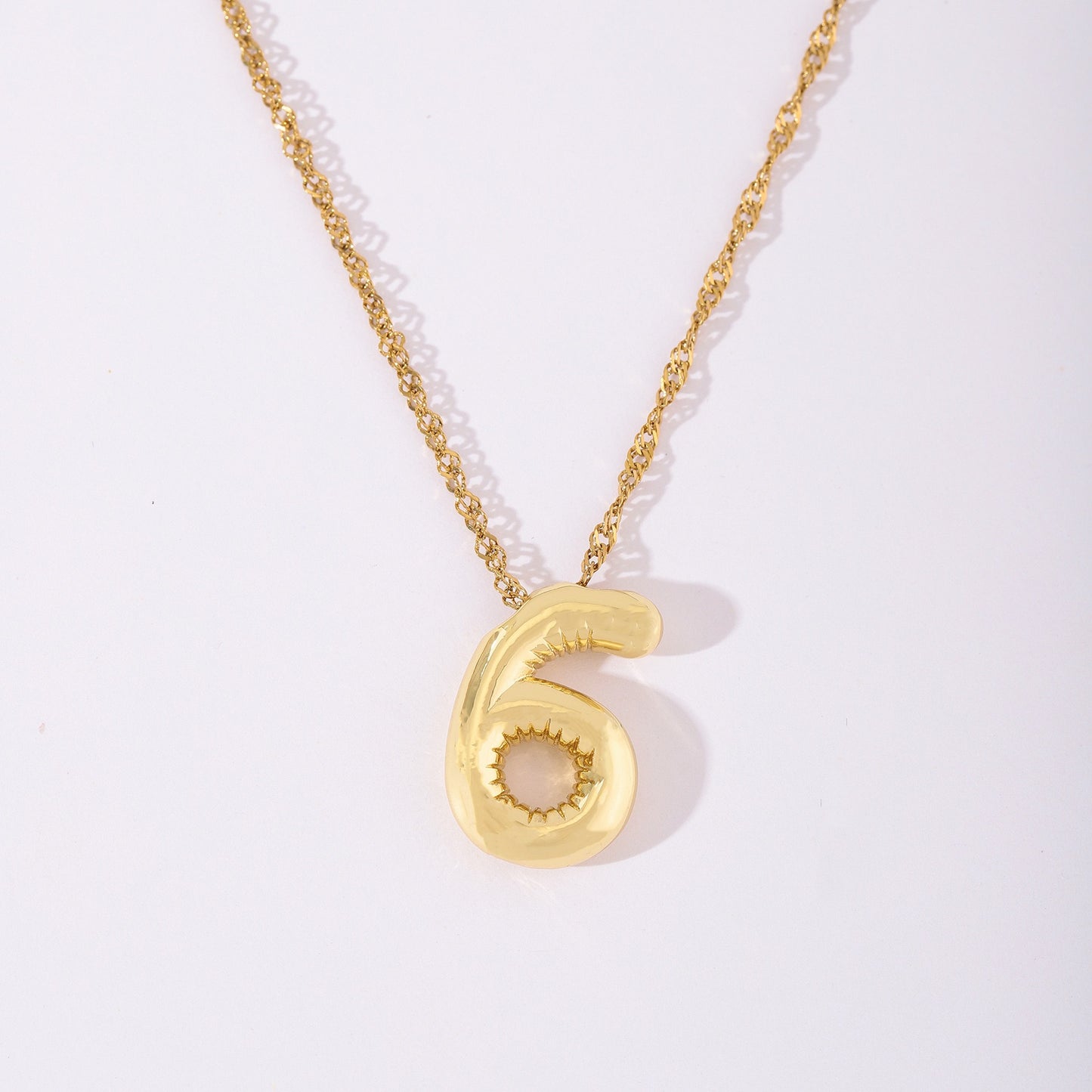 Bubble number necklace