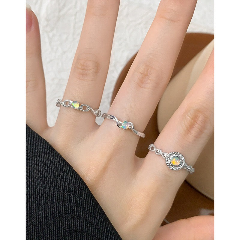 Celestia Opal Sterling Silver Ring