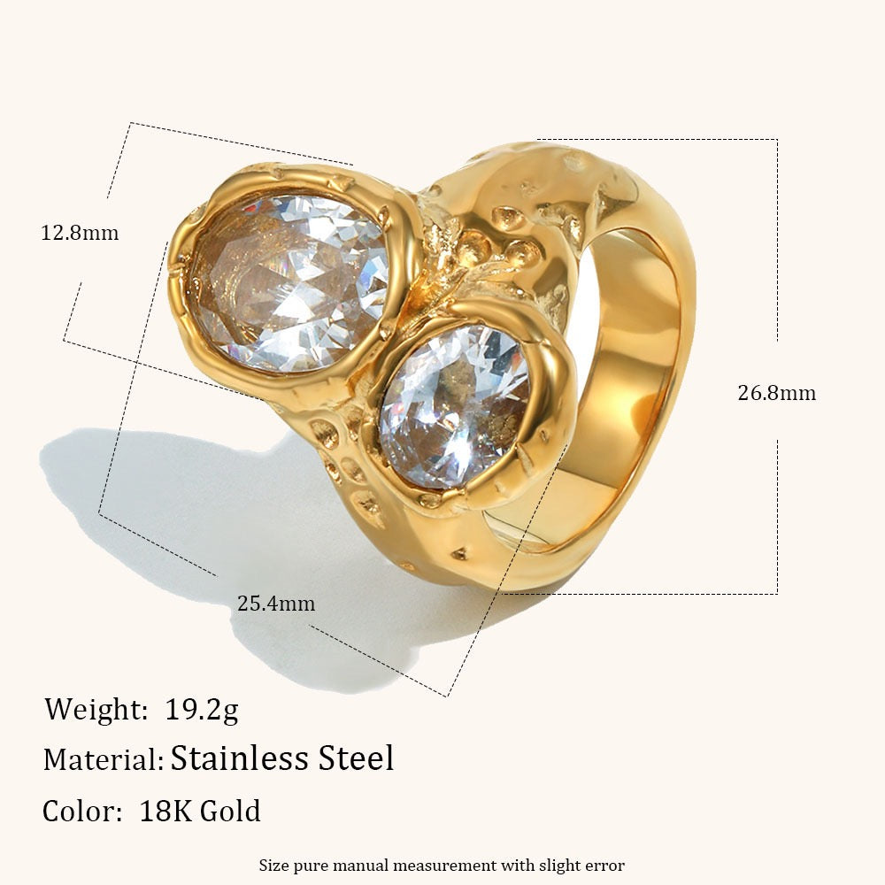 Starry night rock rings