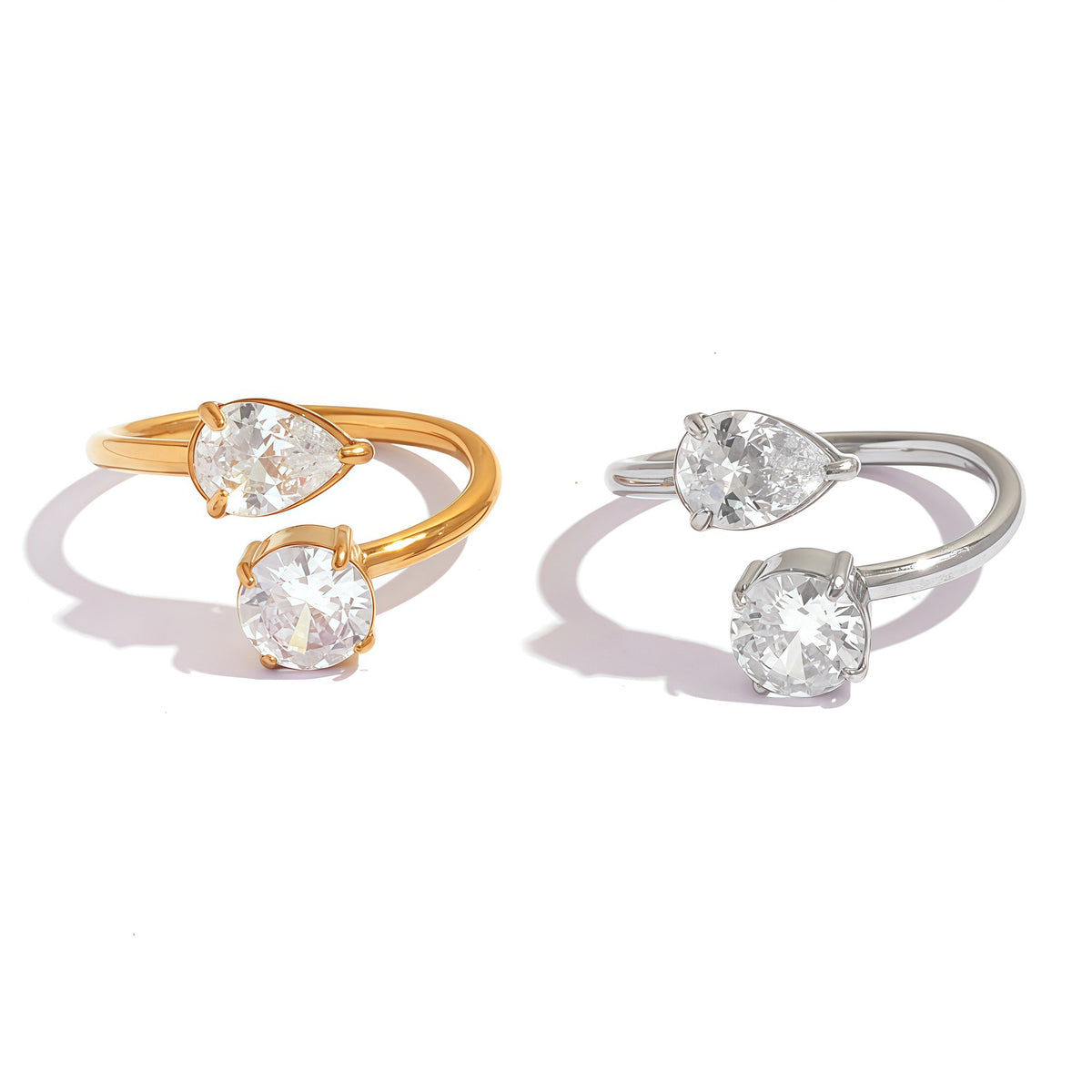 Cresia Cross stone rings