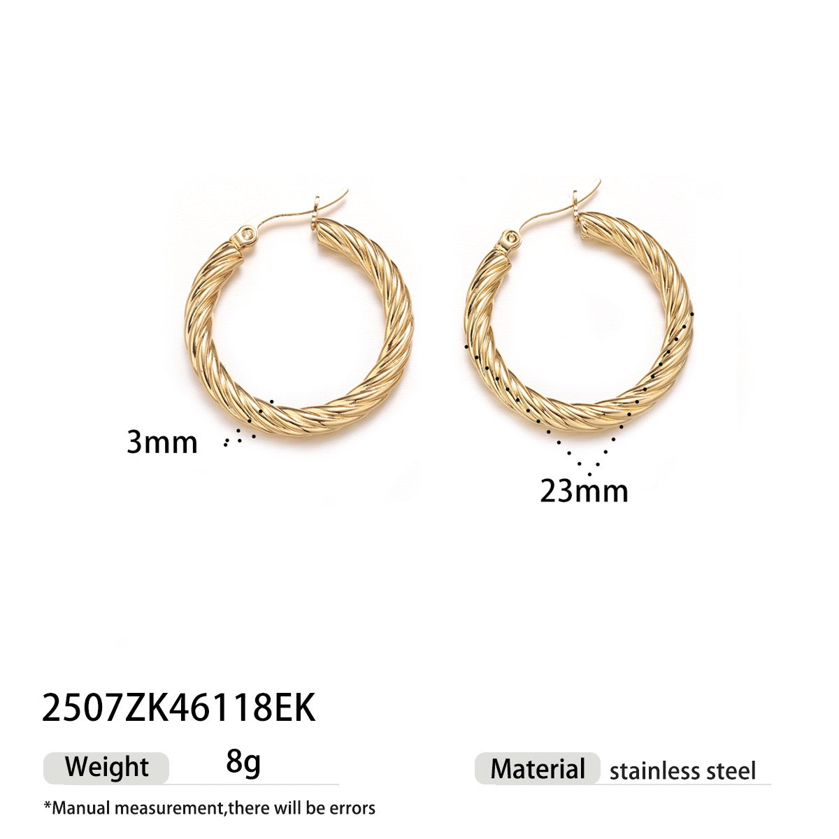 Swiftly twist hoop earrings