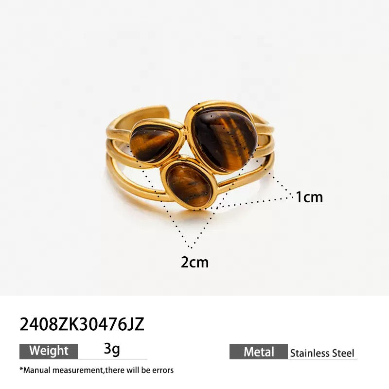 Colorful stone rings